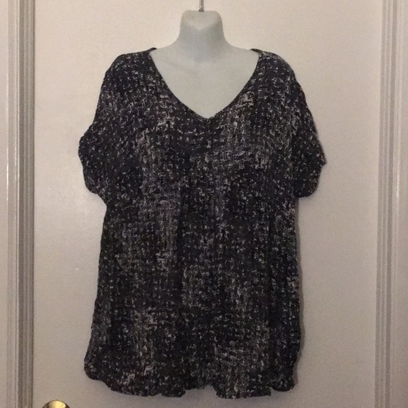 Liz Lange Large Black & White Maternity Blouse - Picture 1 of 5